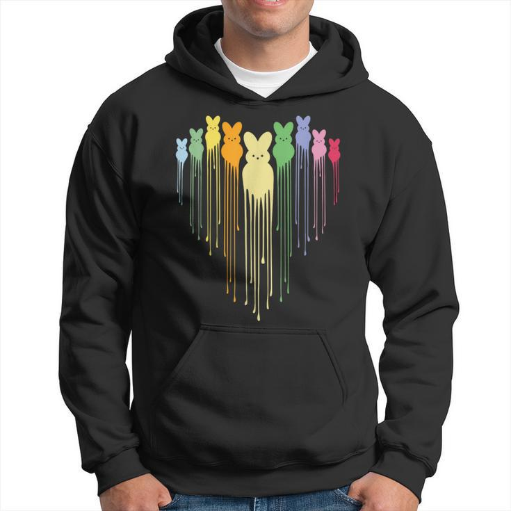Cute Happy Easter Bunny Rabbit Heart Easter Day Heart Hoodie