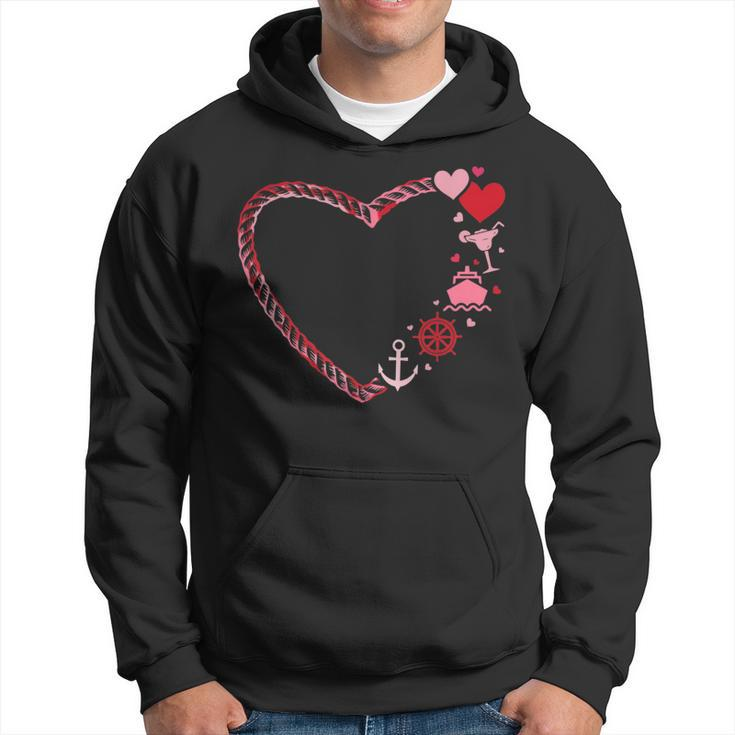 Cute Heart Cruise Valentines Day Family Cruise Vacation Hoodie