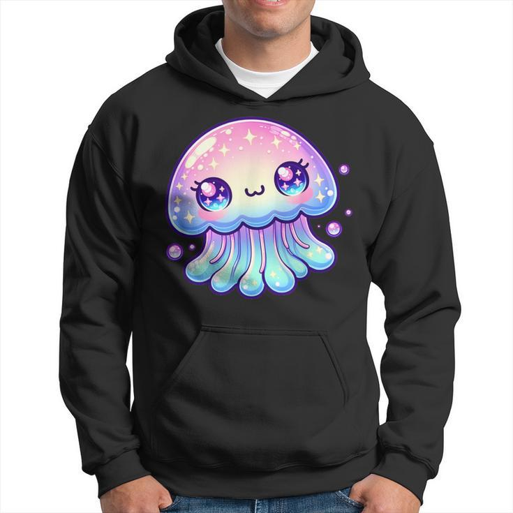 Cute Kawaii Jellyfish Anime Fun Blue Pink Sea Critter Hoodie