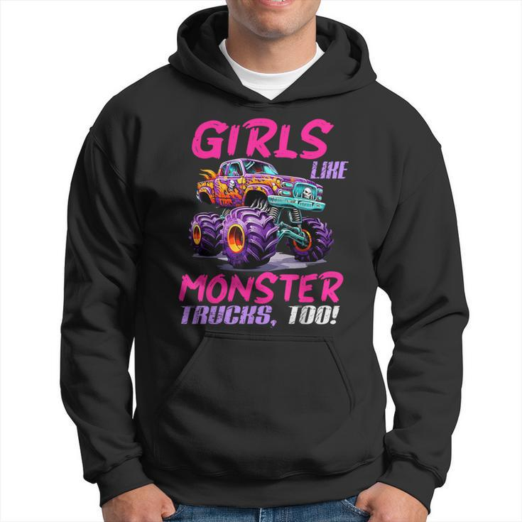 Cute Monster Truck Girls Like Monster Trucks Too Girl Hoodie