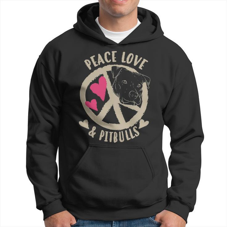 Cute Peace Love & Pitbulls Men And Women Hoodie