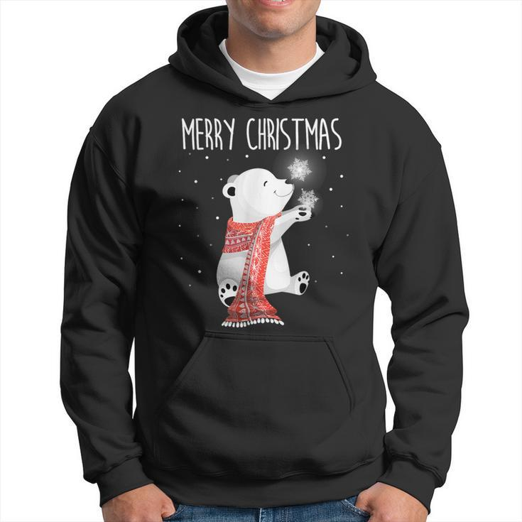 Cute Polar Bear Scarf Merry Christmas Xmas Holidays Hoodie
