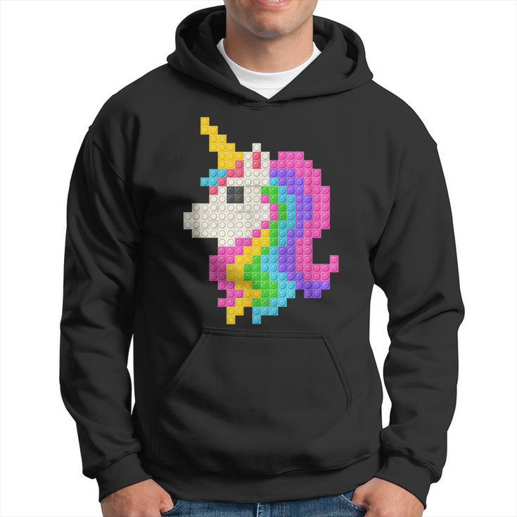 Cute Unicorn Lover Building Blocks Brick Master Builder Girl Hoodie