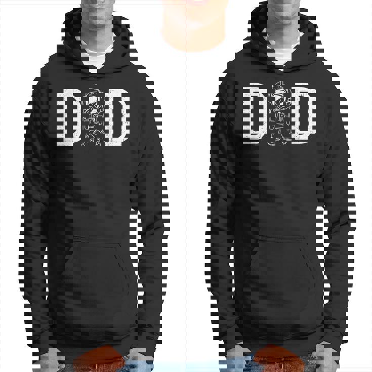 Dabbing Astronaut Daddy Dad Outer Space Planet Fathers Day Hoodie