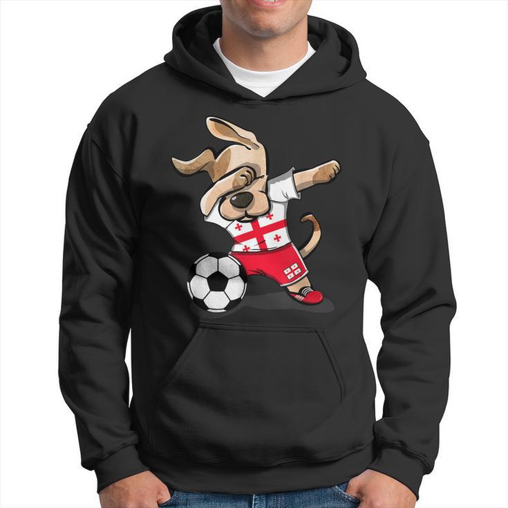 Dabbing Dog Georgia Football Georgian Flag Football Kapuzenpullover