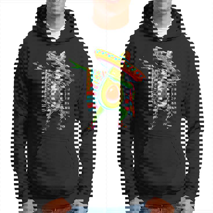 Dabbing Mexican Poncho Avocado Cinco De Mayo Hoodie