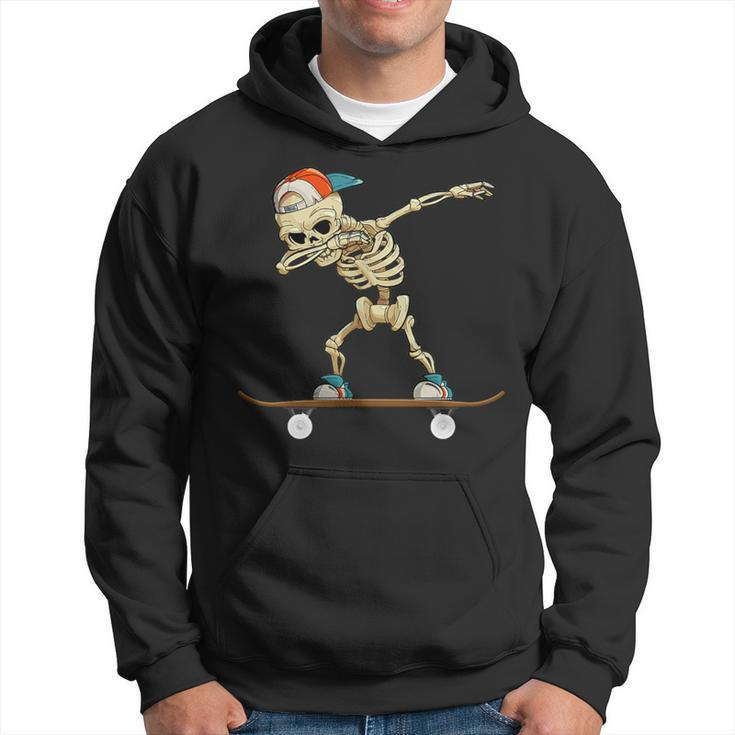 Dabbing Skeleton Skater Black Hoodie