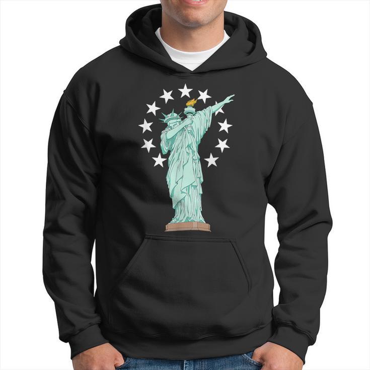 Dabbing Statue Of Liberty-Vintage Betsy Ross American Flag Hoodie