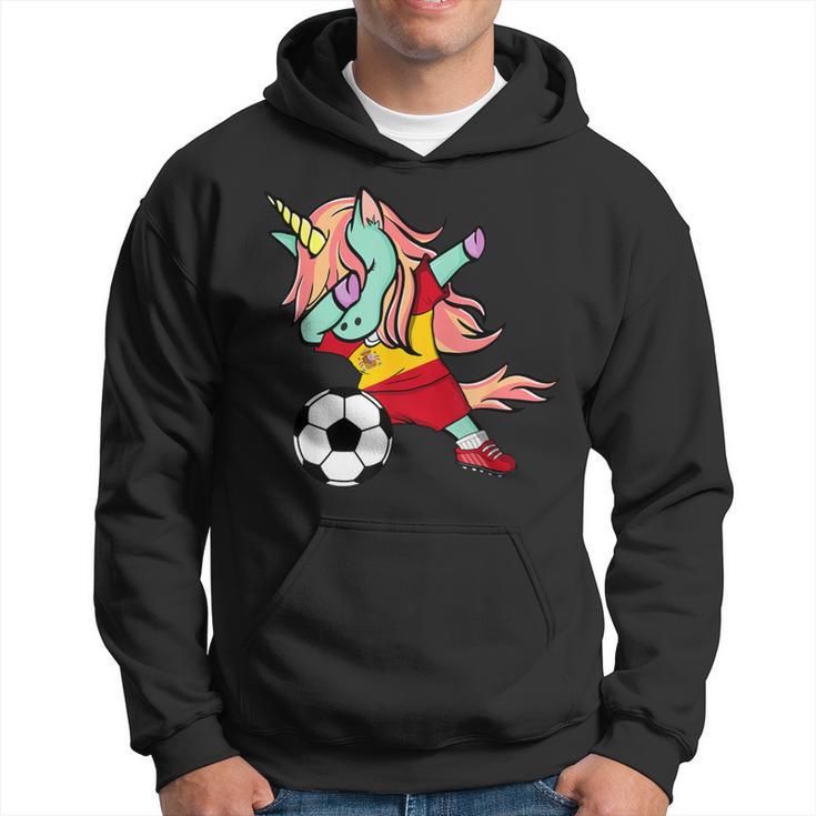 Dabbing Unicorn Soccer Spain Jersey Spanish Football Hoodie