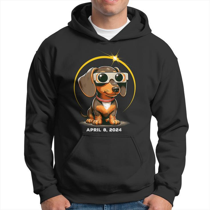 Dachshund Solar Eclipse Glasses 2024 Doxie Lover Hoodie
