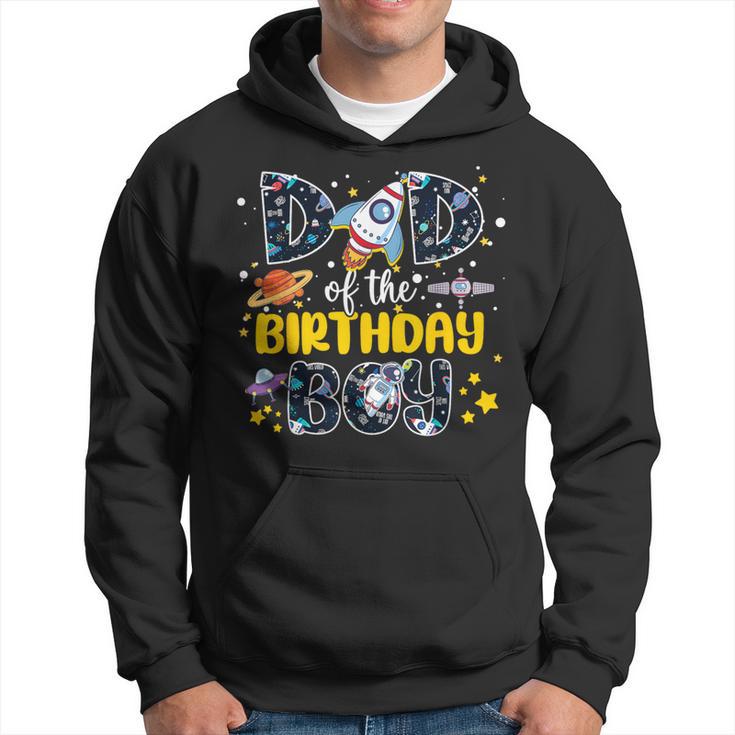 Dad Of The Birthday Boy 2Nd Outer Space Outfit Family Party Hoodie