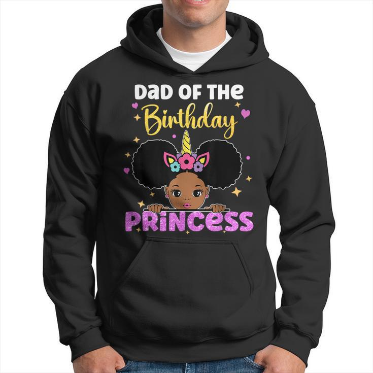 Dad Of The Birthday Princess Melanin Afro Unicorn Cute Hoodie