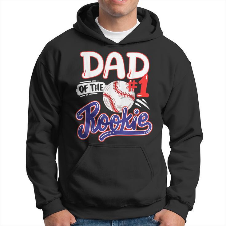 Dad Of Rookie 1St Baseball Birthday Party Theme Matching Hoodie