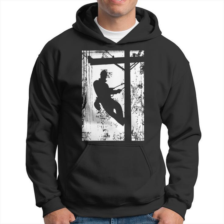Daddy Father Lineman Electric Cable Lineman Gif Hoodie
