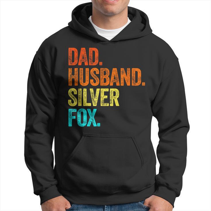 Daddy Husband Silver Fox Fathers Day Birthday Gray Hair Grey Hoodie