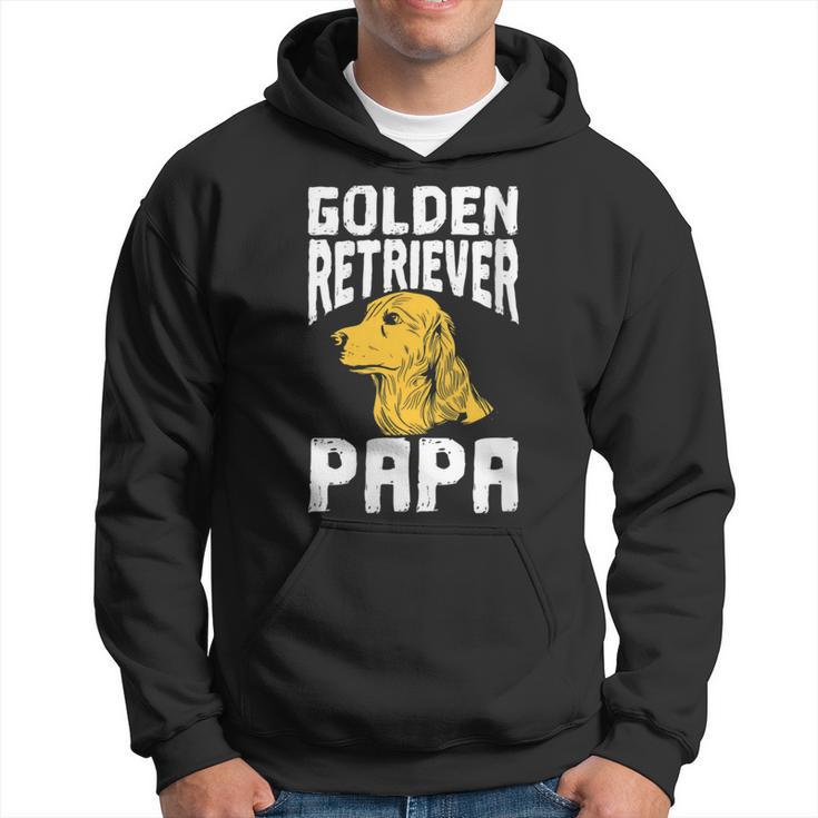 Damen Golden Retriever Hundehalter Besitzerater Papa Dad Mit-Ausschnitt Kapuzenpullover