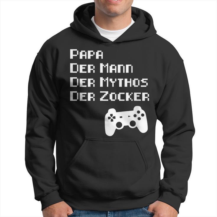 Damen Papa Zockerater Gamer Geburtstag Spruch Lustig Geschenk Mit-Ausschnitt Kapuzenpullover