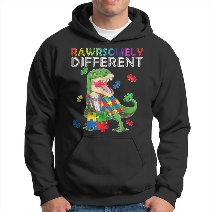 Dare To Be Yourself Different Autism Awareness Dinosaur Hoodie