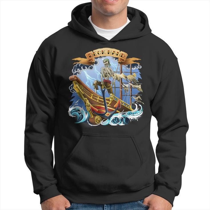Deck Hand Boaters Old School Tattoo Style Hoodie