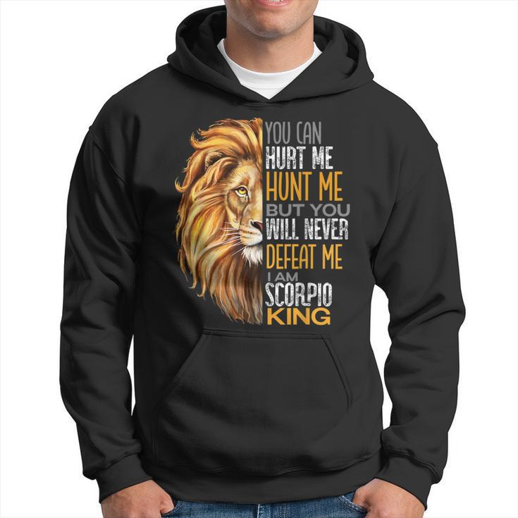 Never Defeat Me Strong Scorpio King Dads Zodiac Hoodie