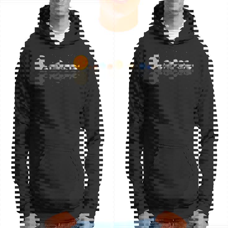 Del Sistema Solar Que Refleja Los Planetas Sudadera