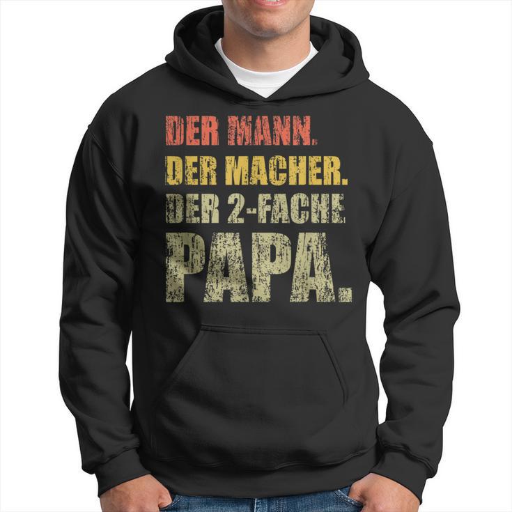 Der Mann Der Macher Der Zweifach Papa Kapuzenpullover