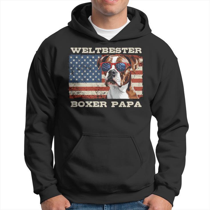 Deutscher Boxer Weltbester Boxer Papa Boxer Hundepapa Kapuzenpullover