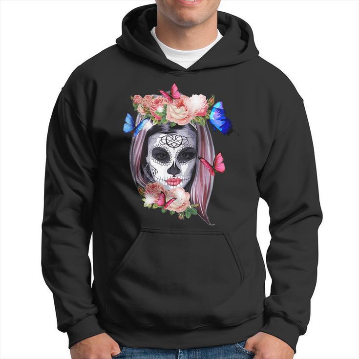 Dia De Los Muertos Sugar Skull Crâne Gothic Day Of The Dead Sweat à capuche