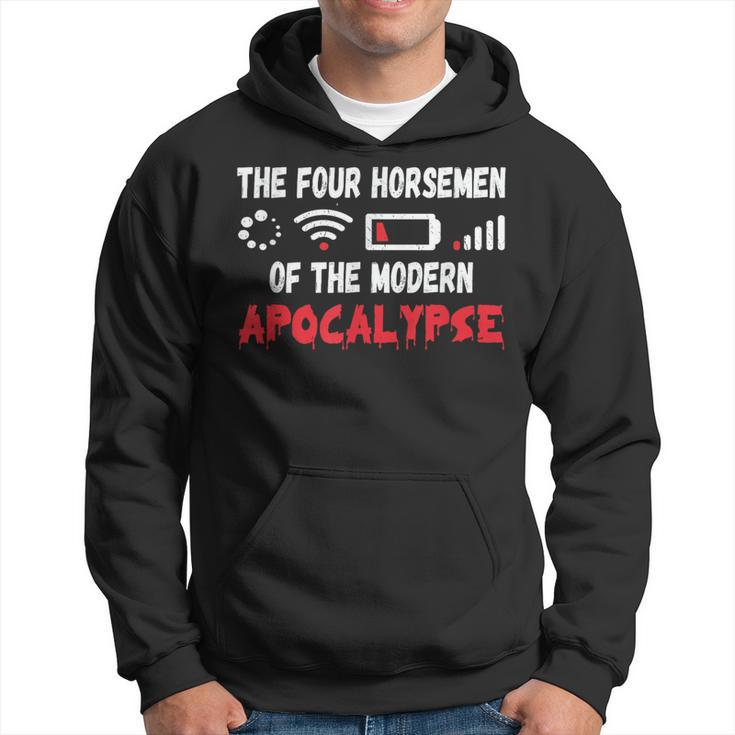 Die Vier Modernen Apokalyptischen Reiter Hoodie, Schwarz, Spaßmotiv