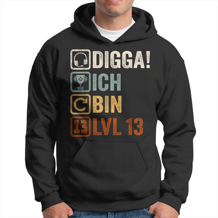 Digga Ich Bin 13 Jahre 13Th Birthday Boy Gamer Hoodie