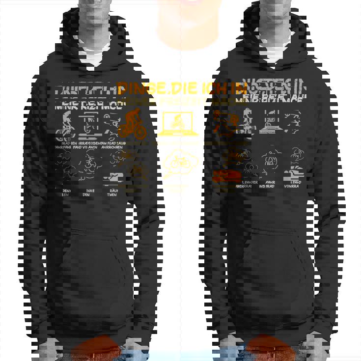 Dinge Die Ich In Meiner Freizeit Mache Bicycle Cyclist Black Hoodie
