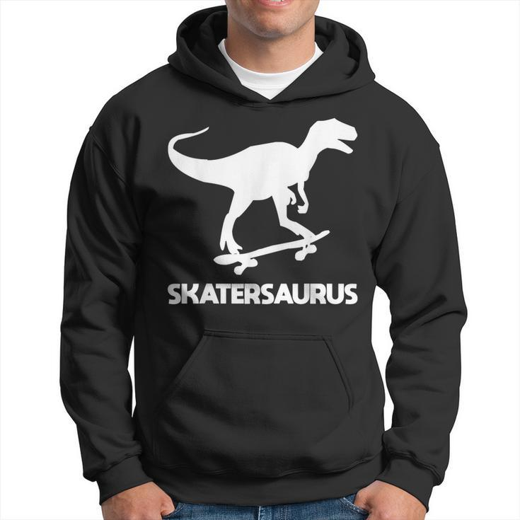 Dinosaurs Skate On Skateboard Skateboarding T-Rex Hoodie