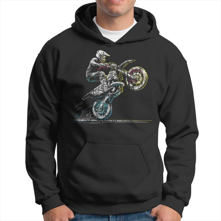 Dirt Bike Rider Retro Motorcycle Motocross Hoodie