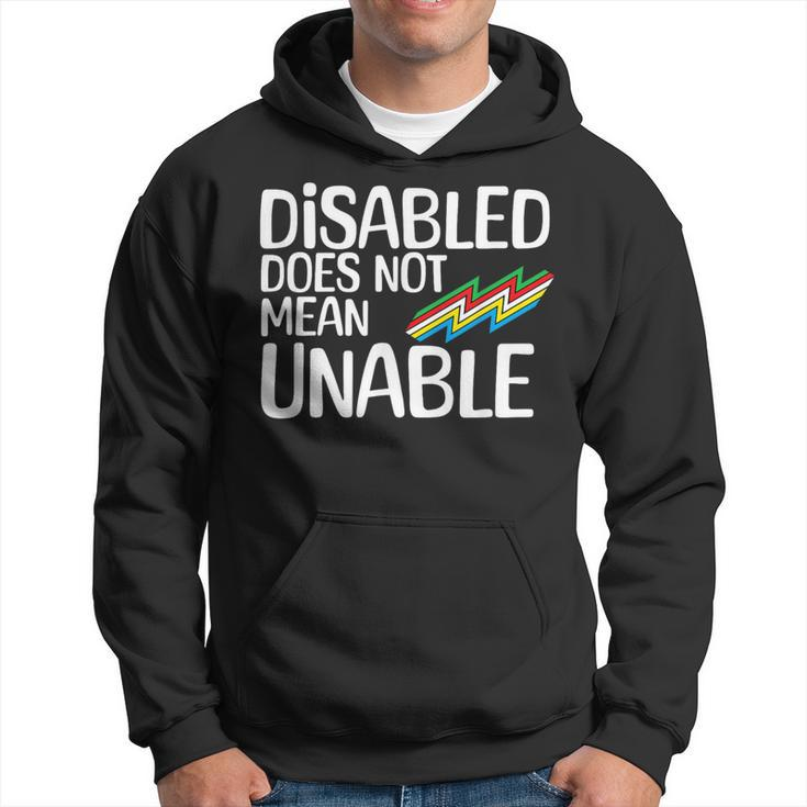 Disability Does Not Equal Unable Disability Pride Month Hoodie