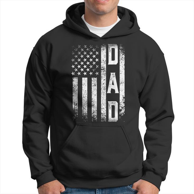 Distressed Usa Flag Dad 4Th Of July Father's Day Hoodie