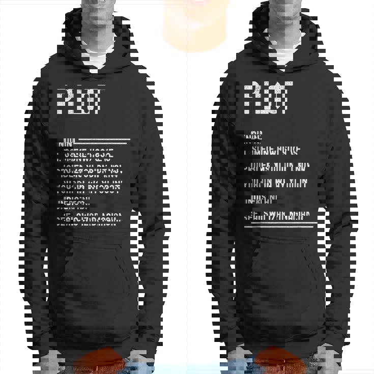 Divertido Título De Trabajo De Pilot Definition Sudadera