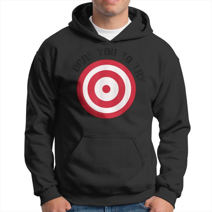 Dodgeball Dare Target On Chest Hoodie