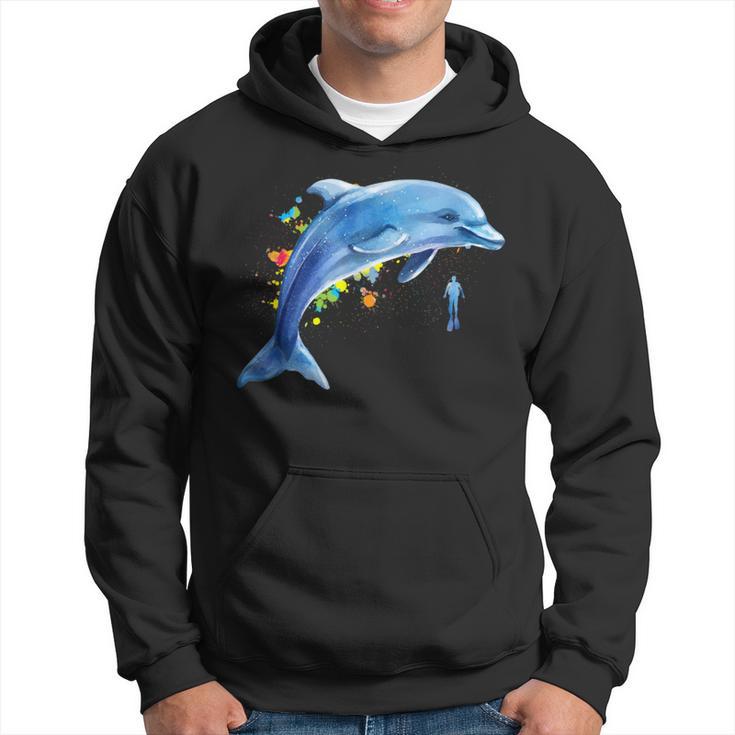 Dolphin Diver Whales Tümmler Dolphin Hoodie