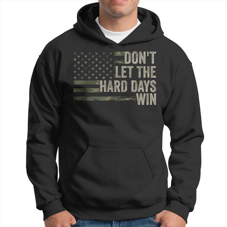 Don't Let The Hard Days Win Vintage American Flag Hoodie