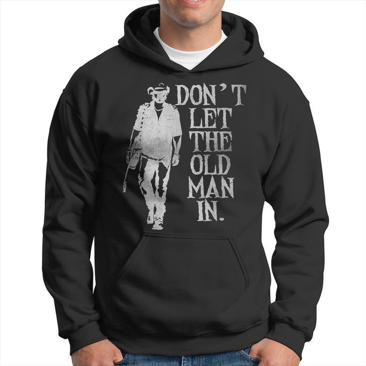 Don't Let The Old Man In Vintage American Flag Style Hoodie