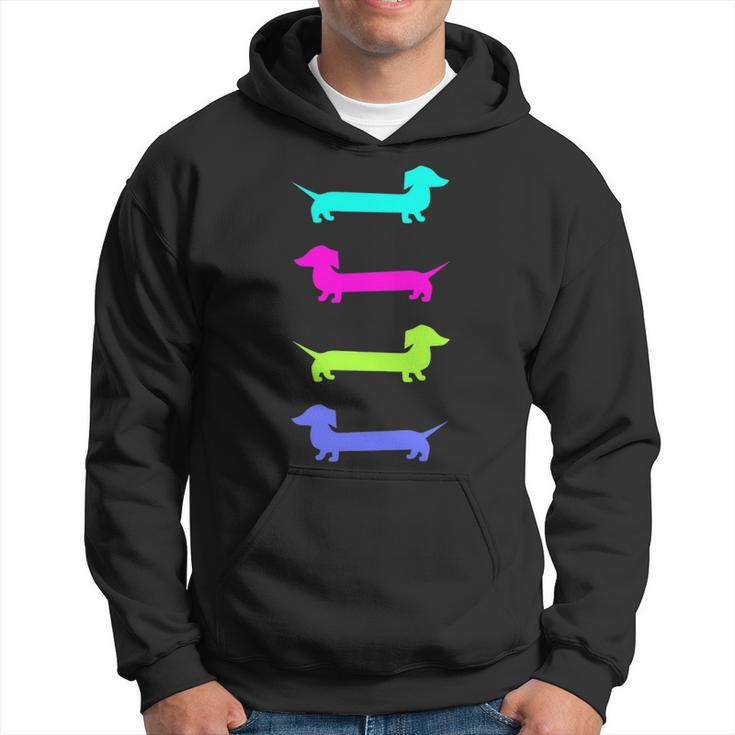 Doxie Lover Brightly Colored Dachshunds Hoodie