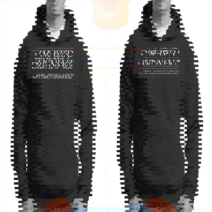 I Came Here To Drink And Fuck Almost Done Drinking Hoodie