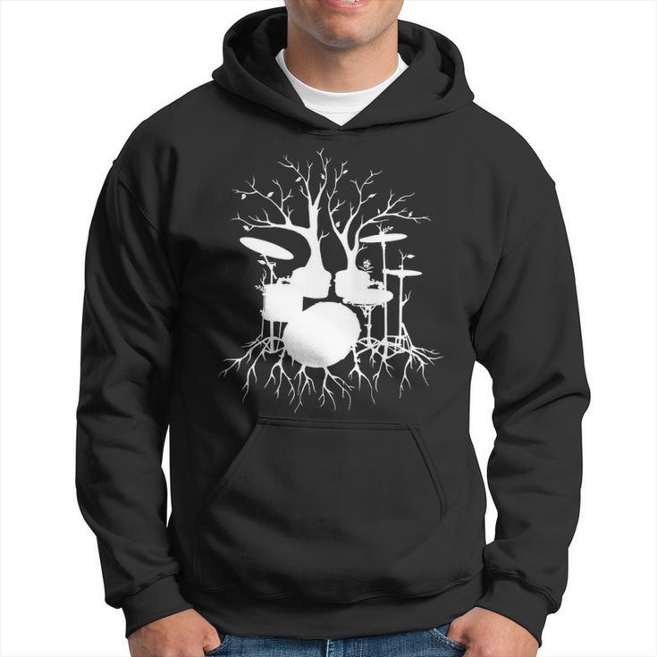 Drum Set Tree For Drummer Musician Live The Beat Hoodie