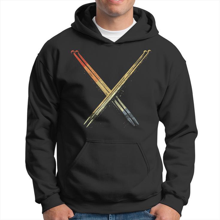 Drum Sticks Vintage Look Drums Music School Hoodie