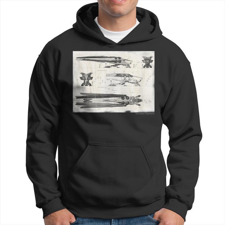 Dune Royal Ornithopter Blueprint Cream Hoodie