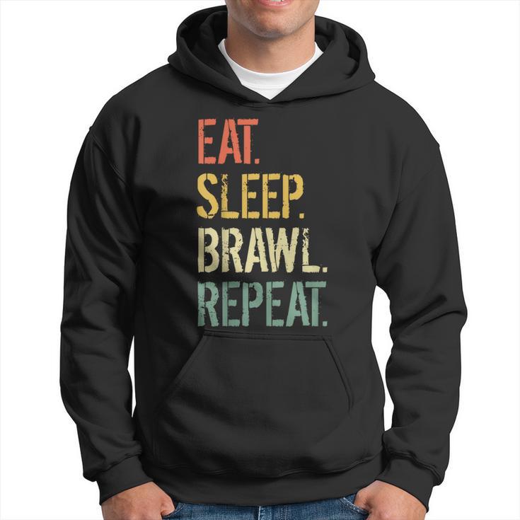 Eat Sleep Brawl Repeat Stars Video Gamer Gaming Hoodie