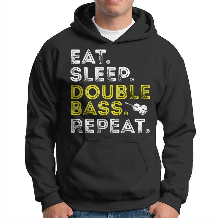Eat Sleep Double Bass Upright Bass Instrument Hoodie