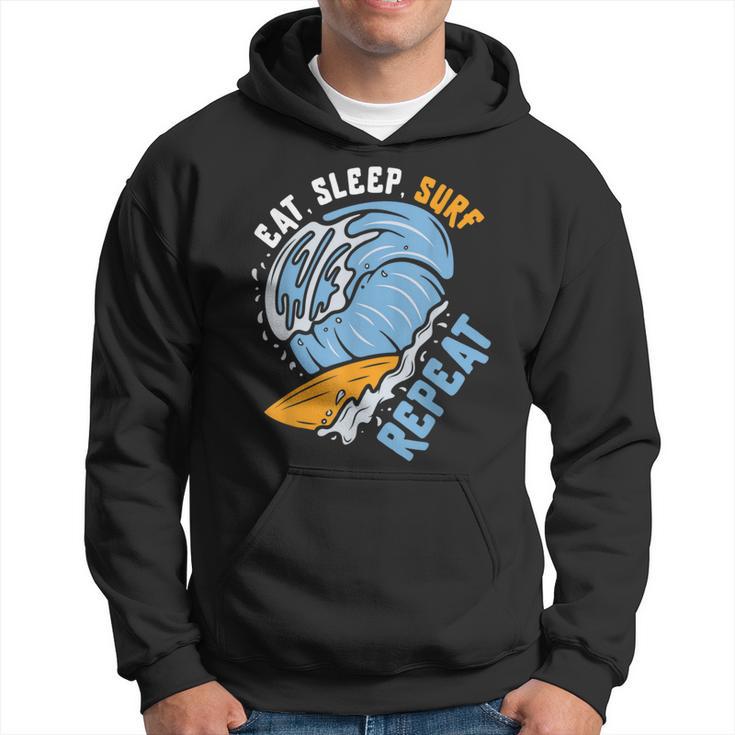 Eat Sleep Surf Repeat Surfing Hoodie