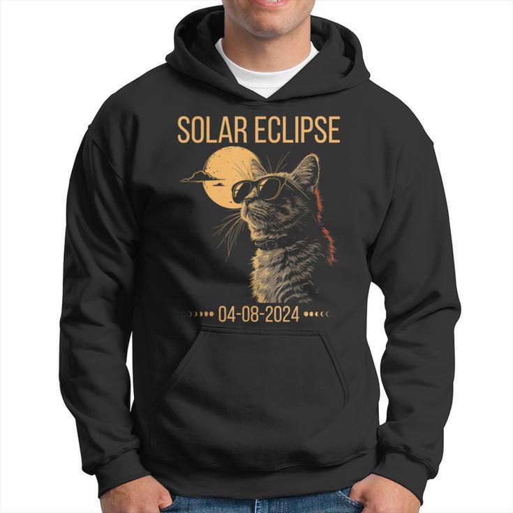 Eclipse Cat 2024 Solar Cat Totality Eclipse Solar 2024 Cat Hoodie