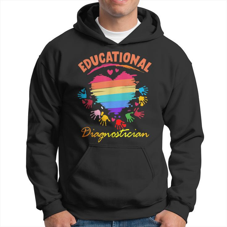 Educational Diagnostician Hand Print Inspriring Quote Hoodie